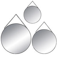 SPIEGEL mit runder Form - Schwarz, Metall (29/29/0.4cm) - Atmosphera Createur d´interieur
