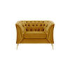 SESSEL Chesterfield Modern-Velluto 8 - Gelb, Holz/Textil (106/74/80cm)
