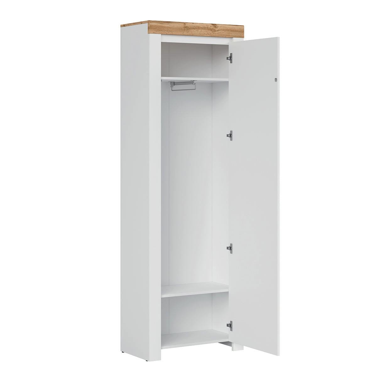 PŘEDSÍŇOVÝ NÁBYTEK Hella Bílá a dřevo - bílá, kompozitní dřevo (68/203/37cm) - Petits-meubles
