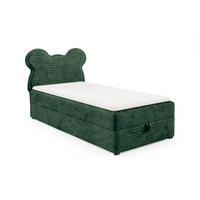 BOXBETT TEDDY 90/200 Cord-Samt Dunkelgrün H4 - Dunkelgrün, Holz/Holzwerkstoff (90/200cm) - Deine Möbel 24