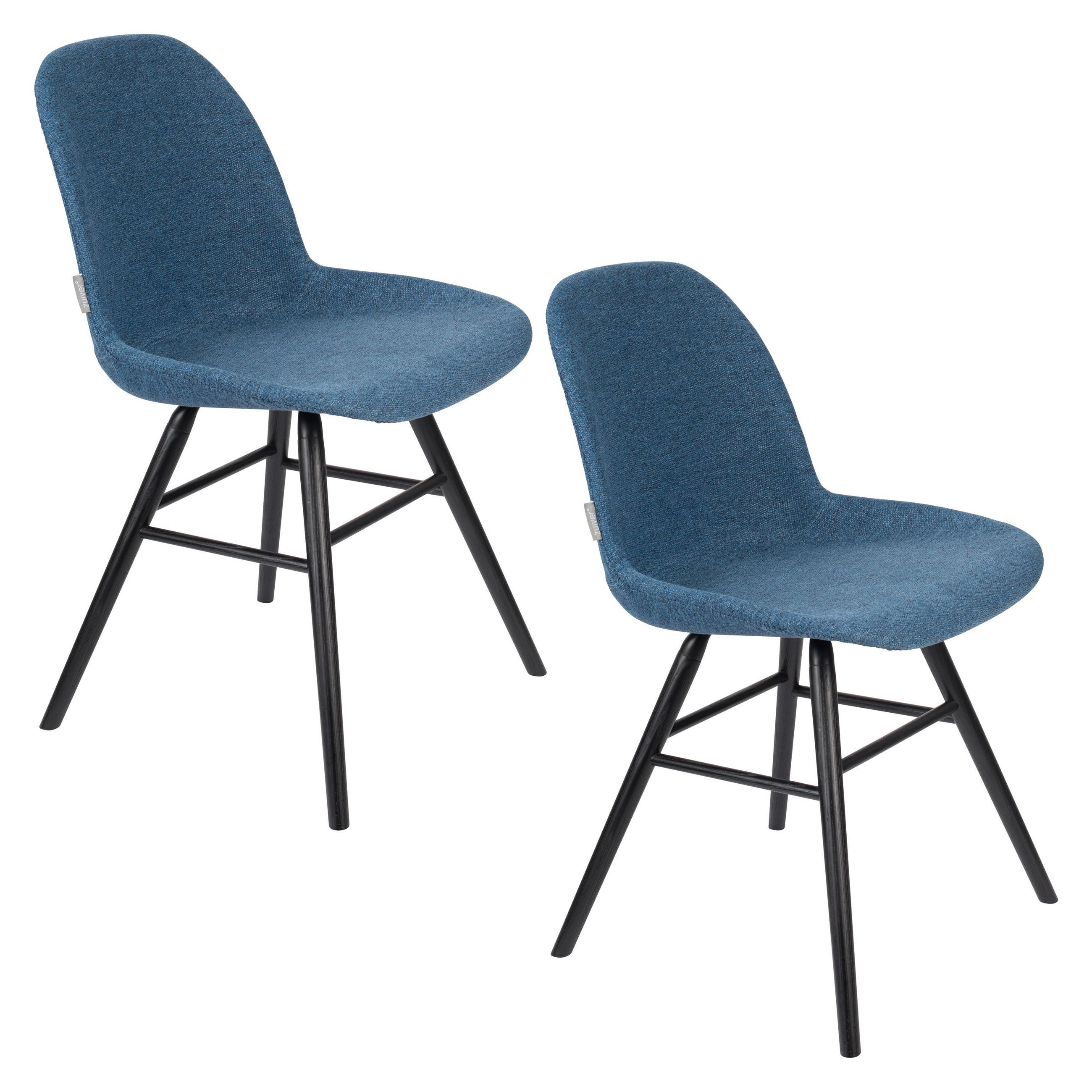 ESSZIMMERSTUHL Albert Kuip Soft Blau - 2 er Set - Blau, Textil (49/81.5/55cm) - Zuiver