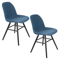 ESSZIMMERSTUHL Albert Kuip Soft Blau - 2 er Set - Blau, Textil (49/81.5/55cm) - Zuiver