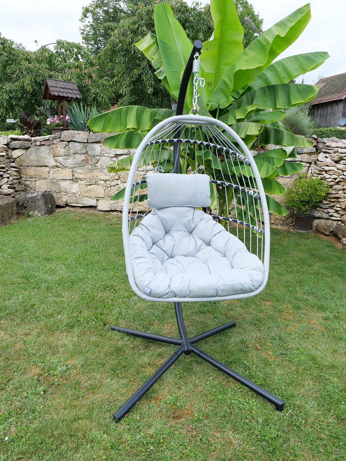 HÄNGESSESEL Folt Sterzing Light Grey - Anthrazit, Textil (98/198/110cm) - Sungörl