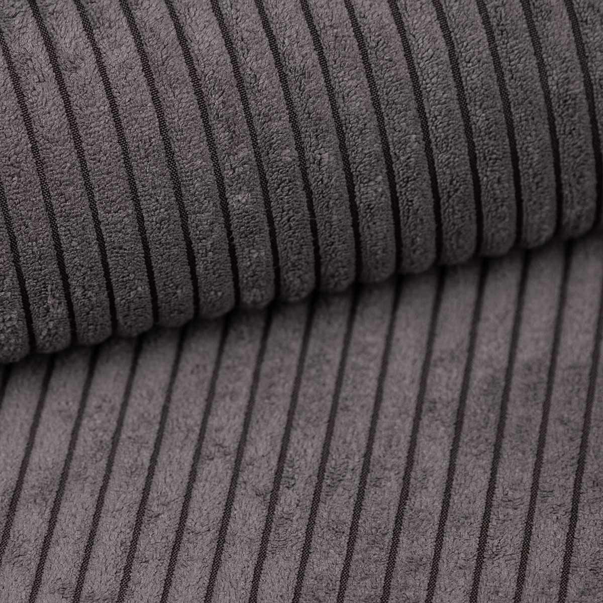 SCHLAFSOFA HUGO, Sofa mit Schlaffunktion und Bettkasten, Farbe: Dunklegrau, Cordstoff - Dunkelgrau, Textil (244/83/98cm) - VENASI MÖBEL