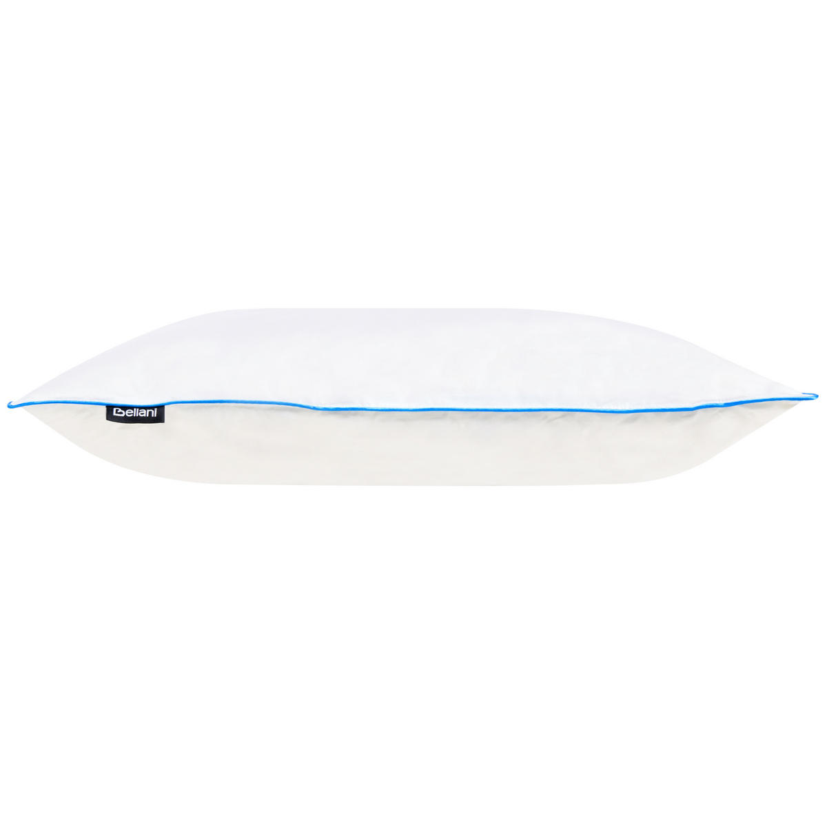 KOPFKISSEN Weiß 40/80 cm Aneto - Blau/Weiß, Naturmaterialen (80/40cm) - Beliani