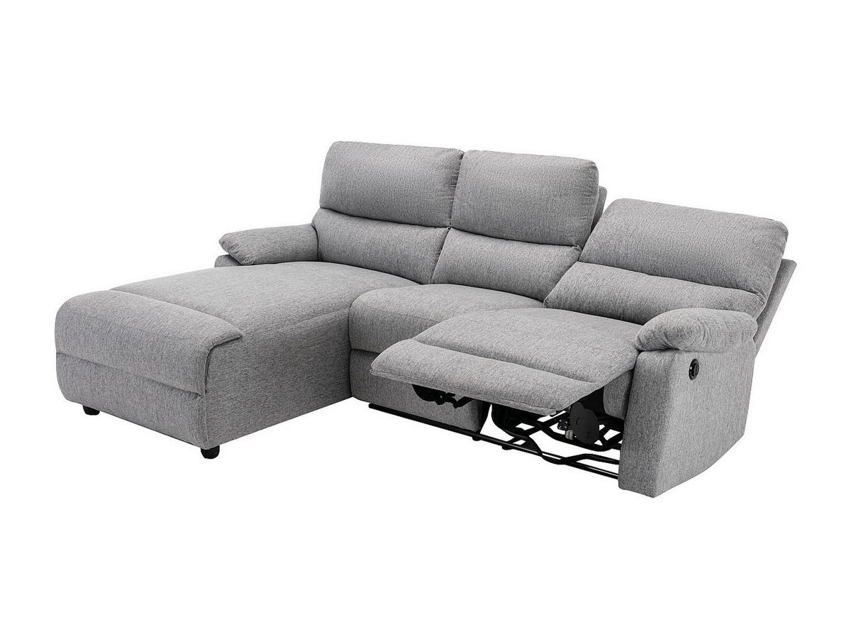RELAXSOFA - 4 Personen - stoff - hellgrau Lunano - Hellgrau, Textil (234/98/170cm) - Vente-Unique