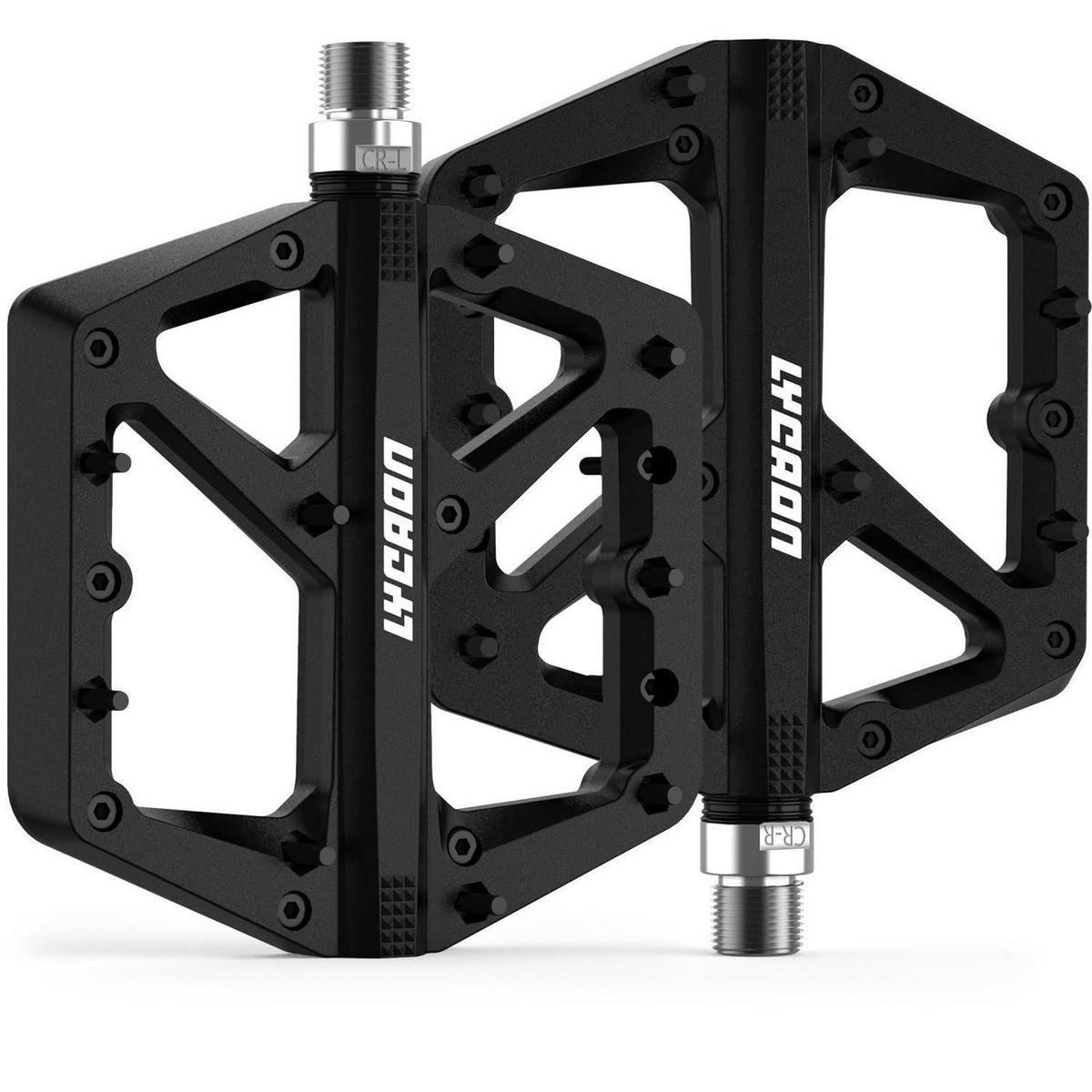 FAHRRADPEDALE Schwarz Rutschfest CR-MO Spindel 9/16 Zoll - Schwarz, Metall (10.9/2/10.9cm)
