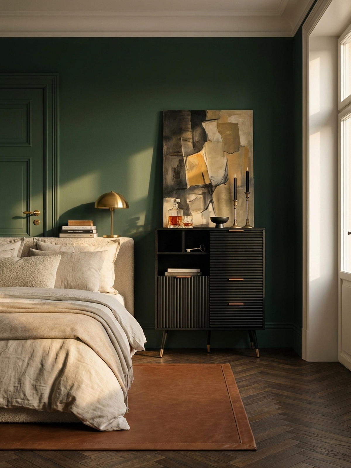 SIDEBOARD – Schwarz/Eiche-Dekor, 77x97x40 cm, mit Türen, Schubladen, Regal, Metallbeine - Goldfarben/Schwarz, Holzwerkstoff/Metall (77/97/40cm) - KADIMA DESIGN