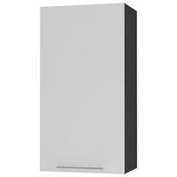 KÜCHENHÄNGESCHRANK Kvantum W4/50 Weiß Matt / Schwarz Matt 50 / 32,5 / 96cm - Schwarz/Weiß, Holz/Holzwerkstoff (50/96/32.5cm) - Feldmann-Wohnen