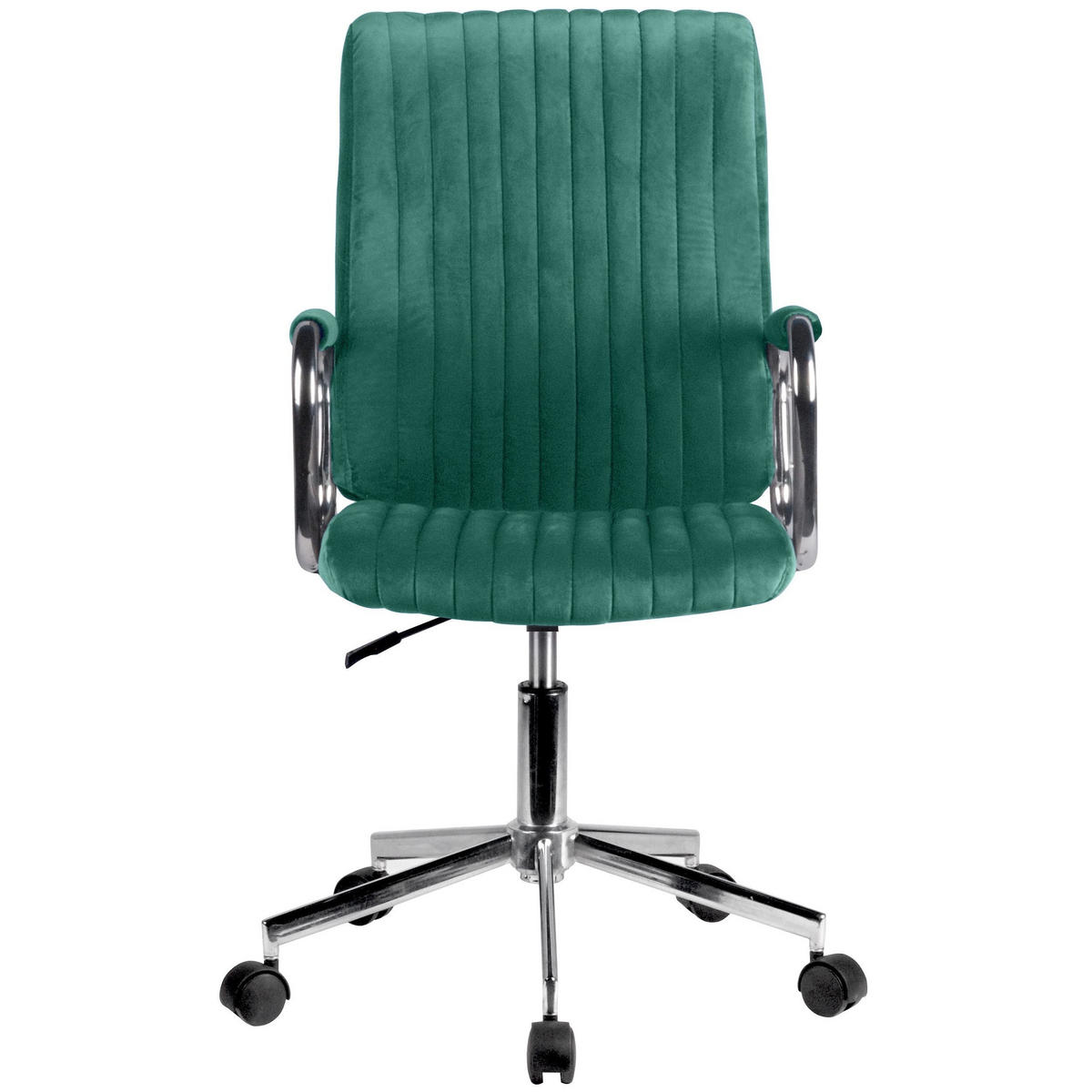 DREHSTUHL Velours Flaschengrün - Dunkelgrün/Silberfarben, Textil/Metall (51/102/61cm) - Akord