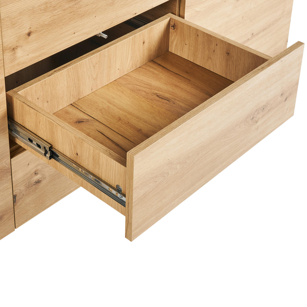 SIDEBOARD mit 2 Türen Hellbraun Kenora - Braun, Holzwerkstoff (163/72/41cm) - Beliani
