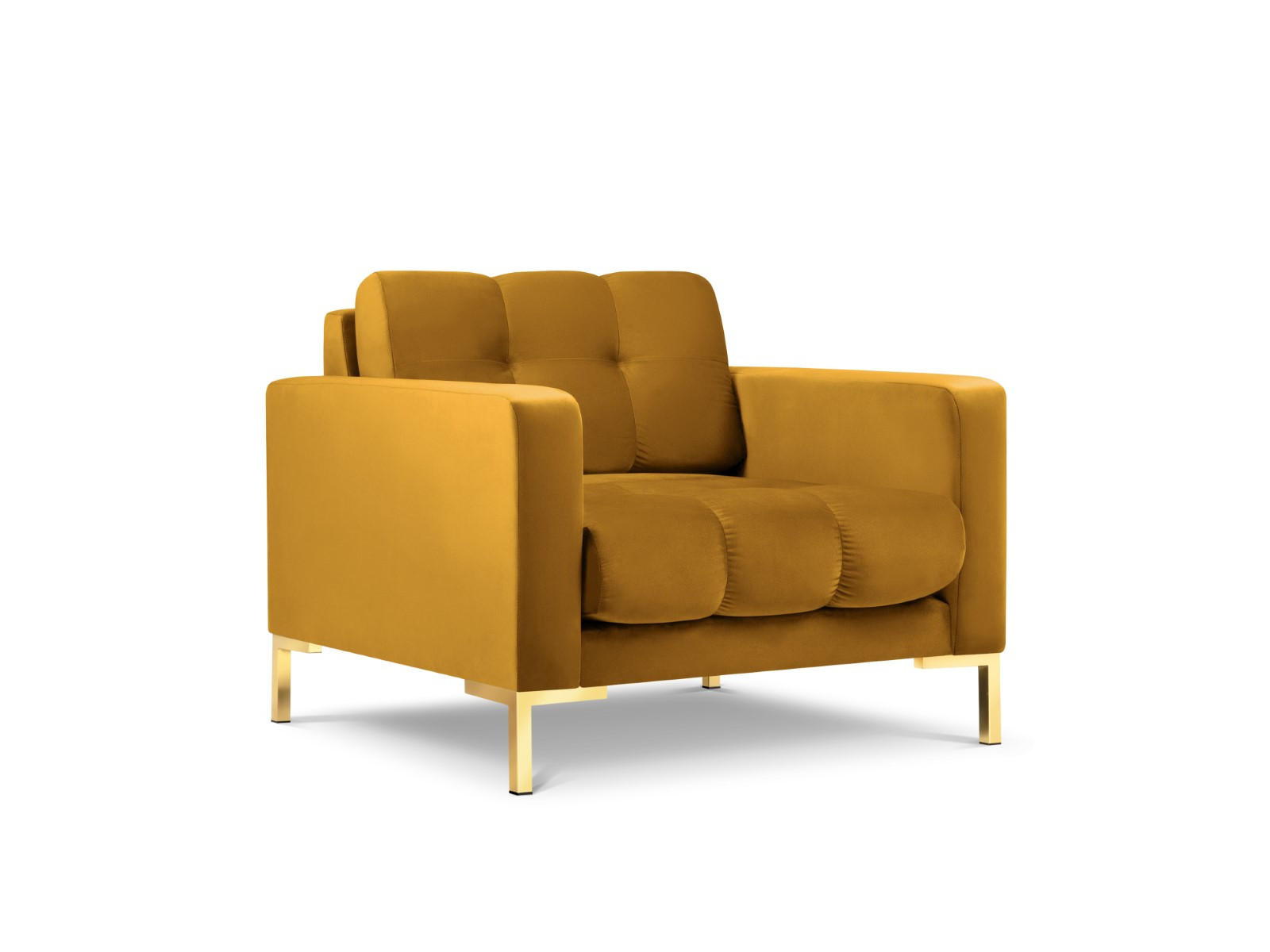 SESSEL Mamaia aus Samt gelb - Gelb, Textil (92/75/87cm) - Micadoni