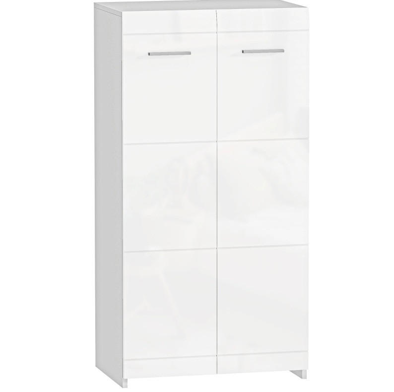 SCHUHSCHRANK 55/108/36 cm Weiß aus Holz mit verstellbaren Regalböden - Weiß, Holz (55/108/36cm) - OKMYHOME