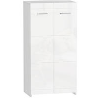 SCHUHSCHRANK 55/108/36 cm Weiß aus Holz mit verstellbaren Regalböden - Weiß, Holz (55/108/36cm) - OKMYHOME