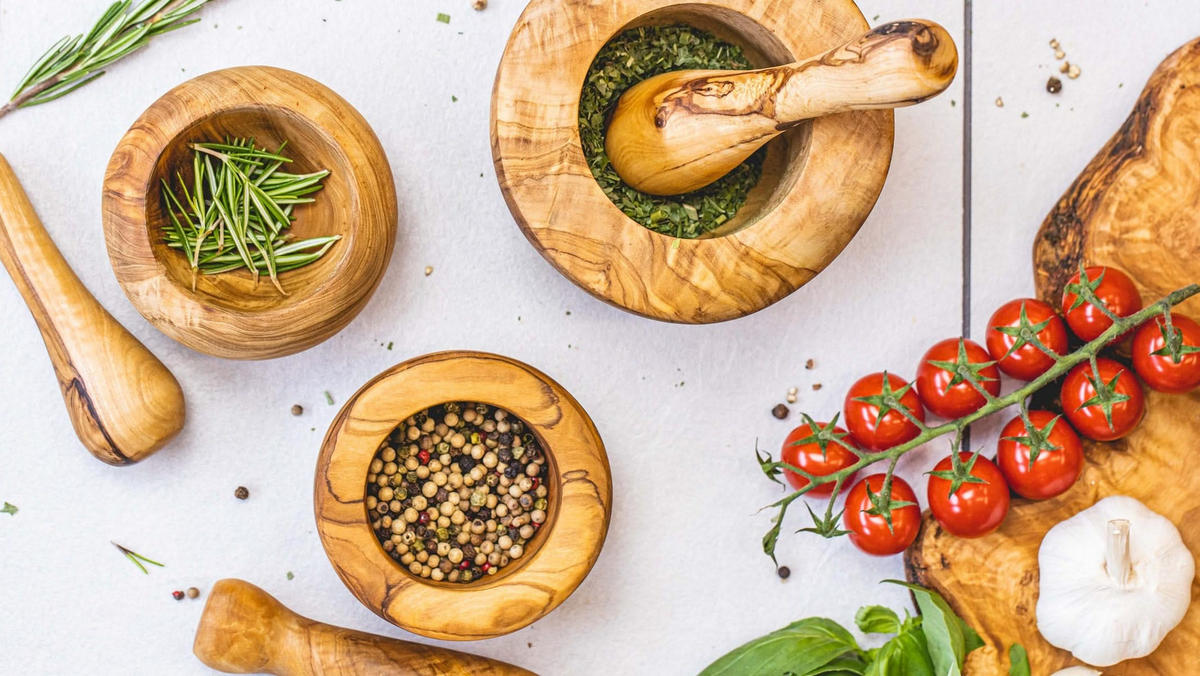 MÖRTEL Mörser Tunea - Olivenholz - ø 11 cm - Braun, Holz (2/6/11cm) - Jay Hill