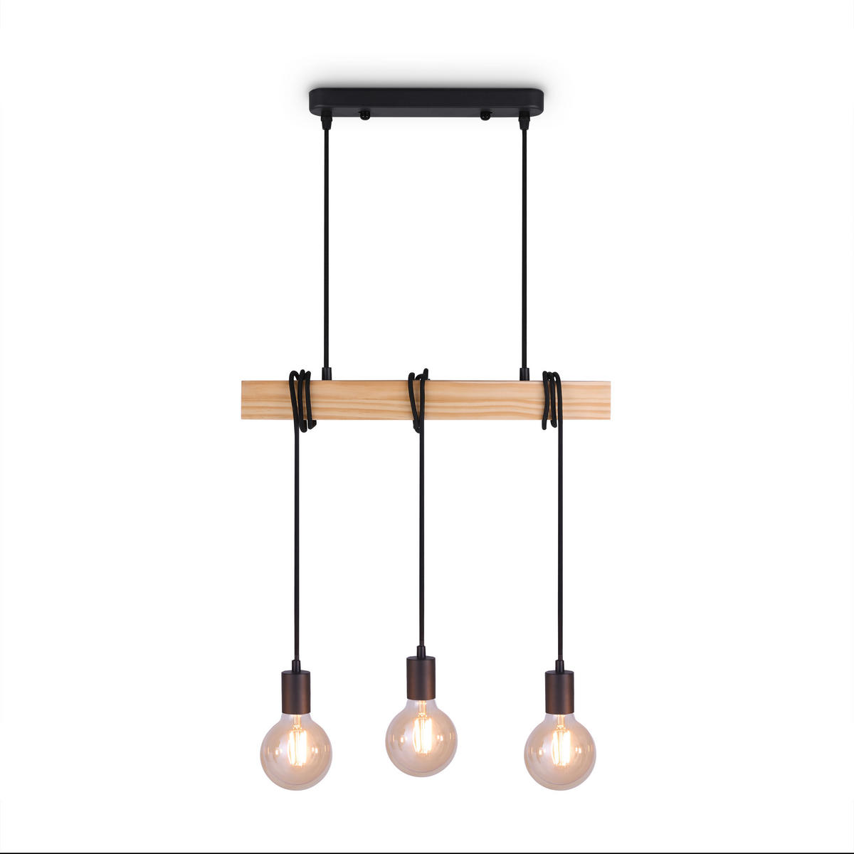 PENDELLEUCHTE Sina - Schwarz, Metall (48/6/5cm) - Paco Home