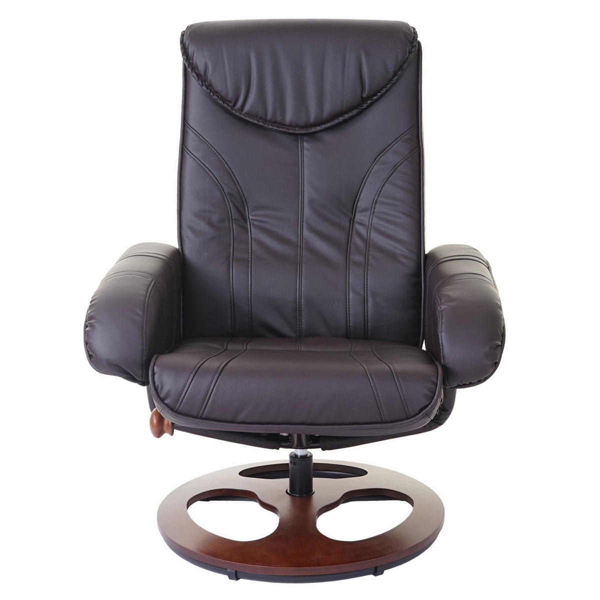 RELAXSESSEL MIT HOCKER Braun - Braun, Textil (77/105/68cm) - MCW