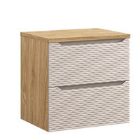 WASCHBECKENUNTERSCHRANK 60 cm 2 Teile - Ocean Beige O BM442 in Beige / Geölter Eiche - Beige, Holz (60/57/46cm)