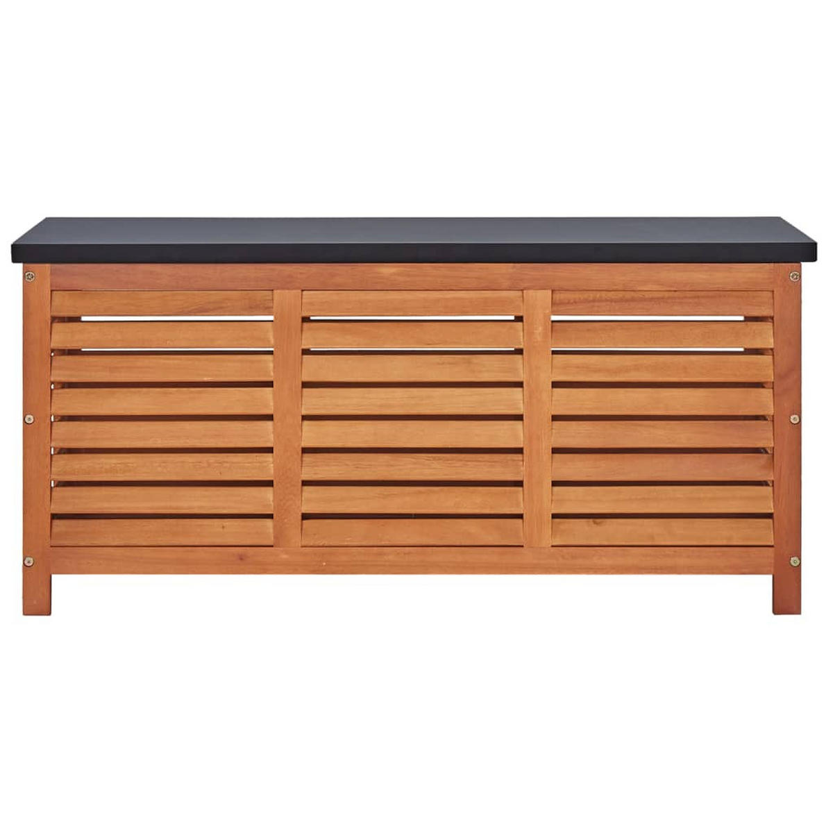 GARTENBOX 117x50x55 cm Eukalyptus Massivholz - Braun, Holz (117/55/50cm) - furnicato