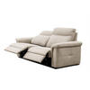 SOFA JONES 2-Sitzer mit 2 Relaxfunktionen, creme - Creme/Schwarz, Holz/Kunststoff (166/102/99cm) - Courtois Laville