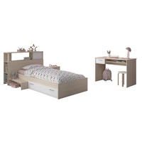JUGENDZIMMER Charly 11 in Akazie und Weiß 4 teilig - Braun, Holzwerkstoff (120/200/80cm)