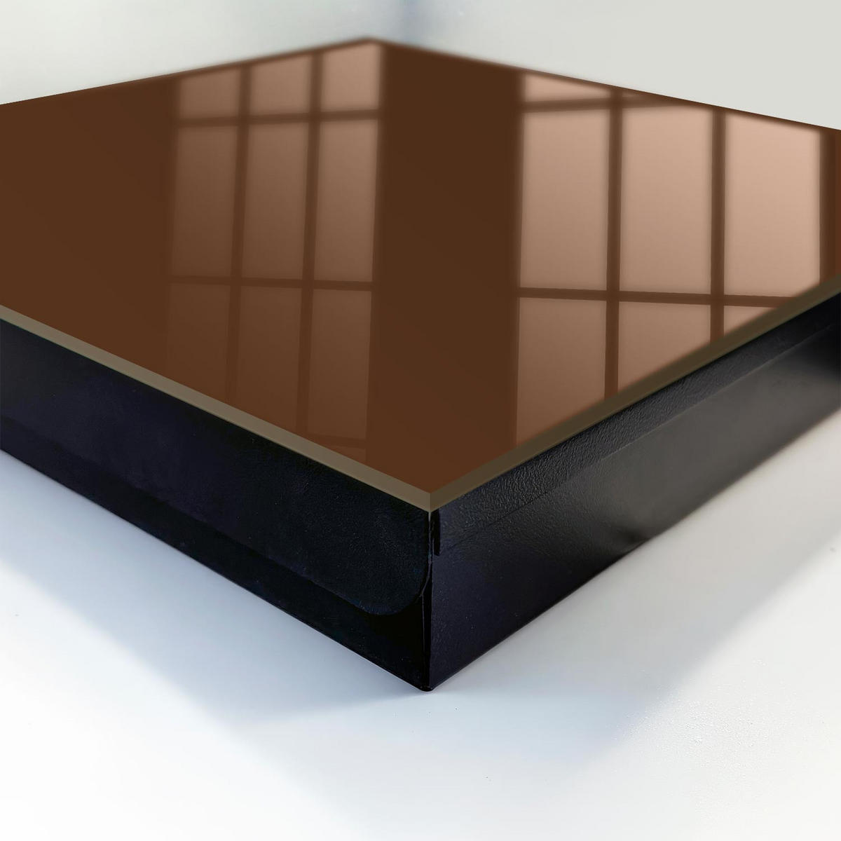 SCHLÜSSELBOX Schwarz 30x30 cm- Türöffnung nach rechts - Kastanienbraun - Braun, Metall (30/30/5cm) - TULUP