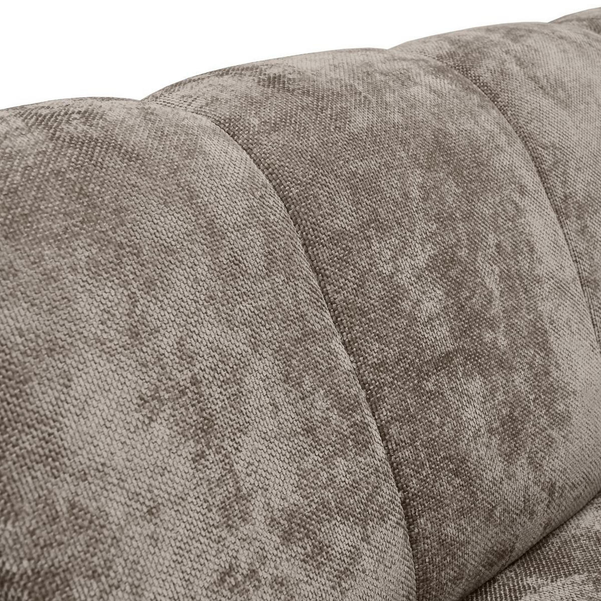 3-SITZER SOFA Volare mit Metallbeinen braun - Schwarz/Braun, Textil/Metall (220/83/98cm) - Beautysofa