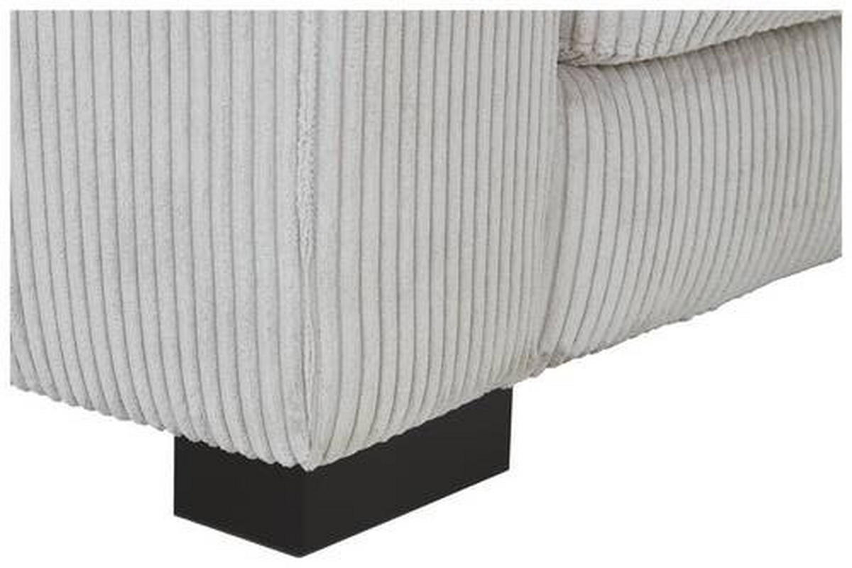 Canapé 2.5 places en tissu cord grege 203x83x206cm - Hom`in