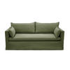 SCHLAFSOFA GERADE Leinen und Baumwolle Khakigrün 206cm - Grün, Textil (206/93/89cm) - Sia Home