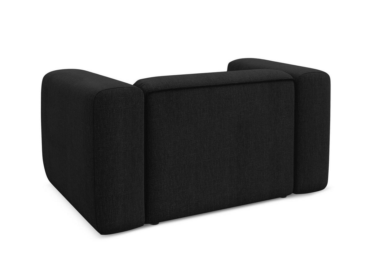 SESSEL Chenille Stoff Schwarz - Schwarz, Kunststoff/Textil (137/70/89cm) - Makamii