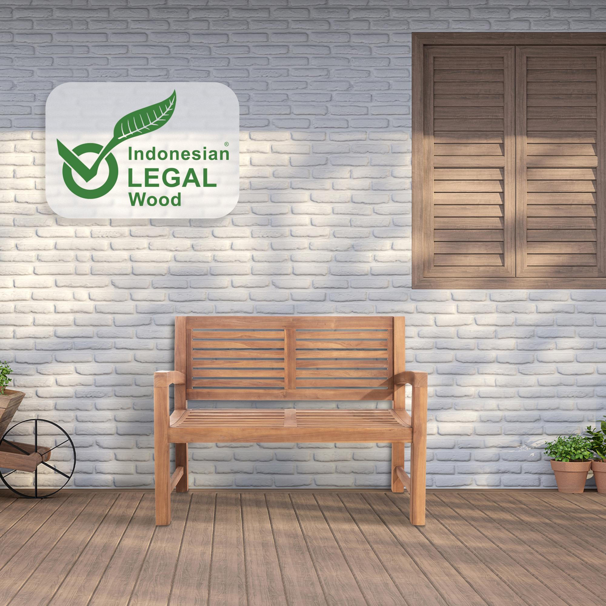 GARTENBANK 120/59 cm Holz teak - Teakfarben, Holz (120/92/59cm) - CLP