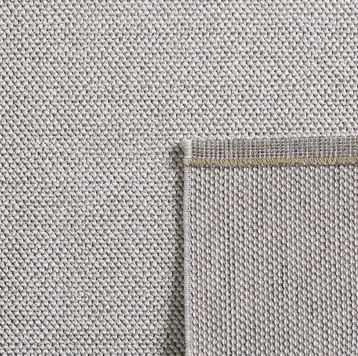 TEPPICH Kurzflor Flachgewebe Uni-Design Polypropylen Wohnzimmer Silber Rechteckig 240x340 - Silberfarben, Textil (240/340cm) - KADIMA DESIGN