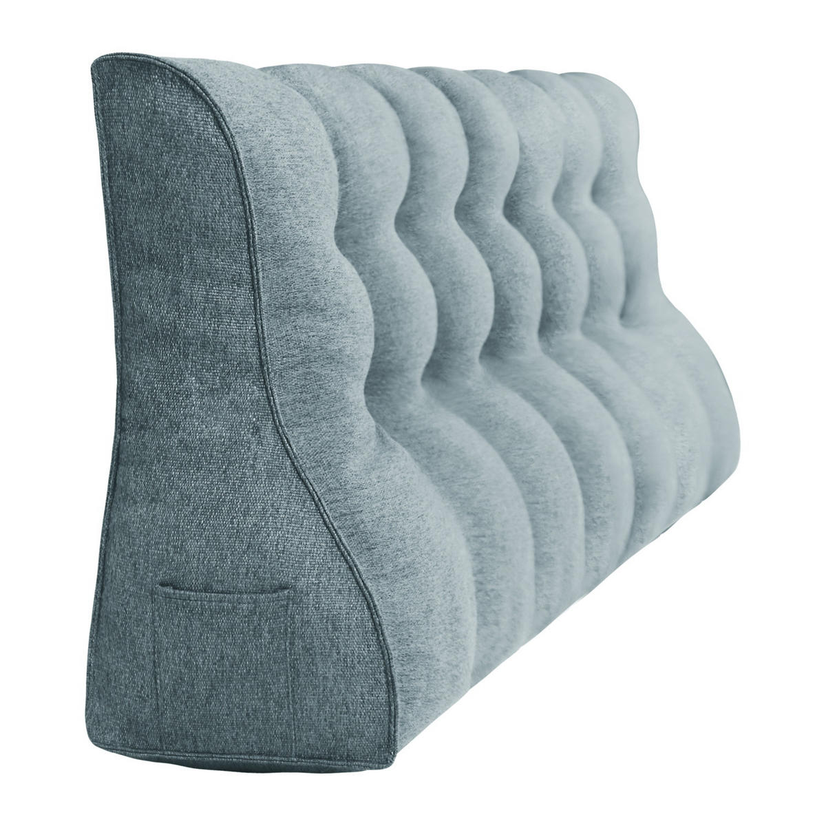 RÜCKENKISSEN Körperkontur Leinenlook Grau 180 cm - Grau, Textil (55/180cm) - Vercart