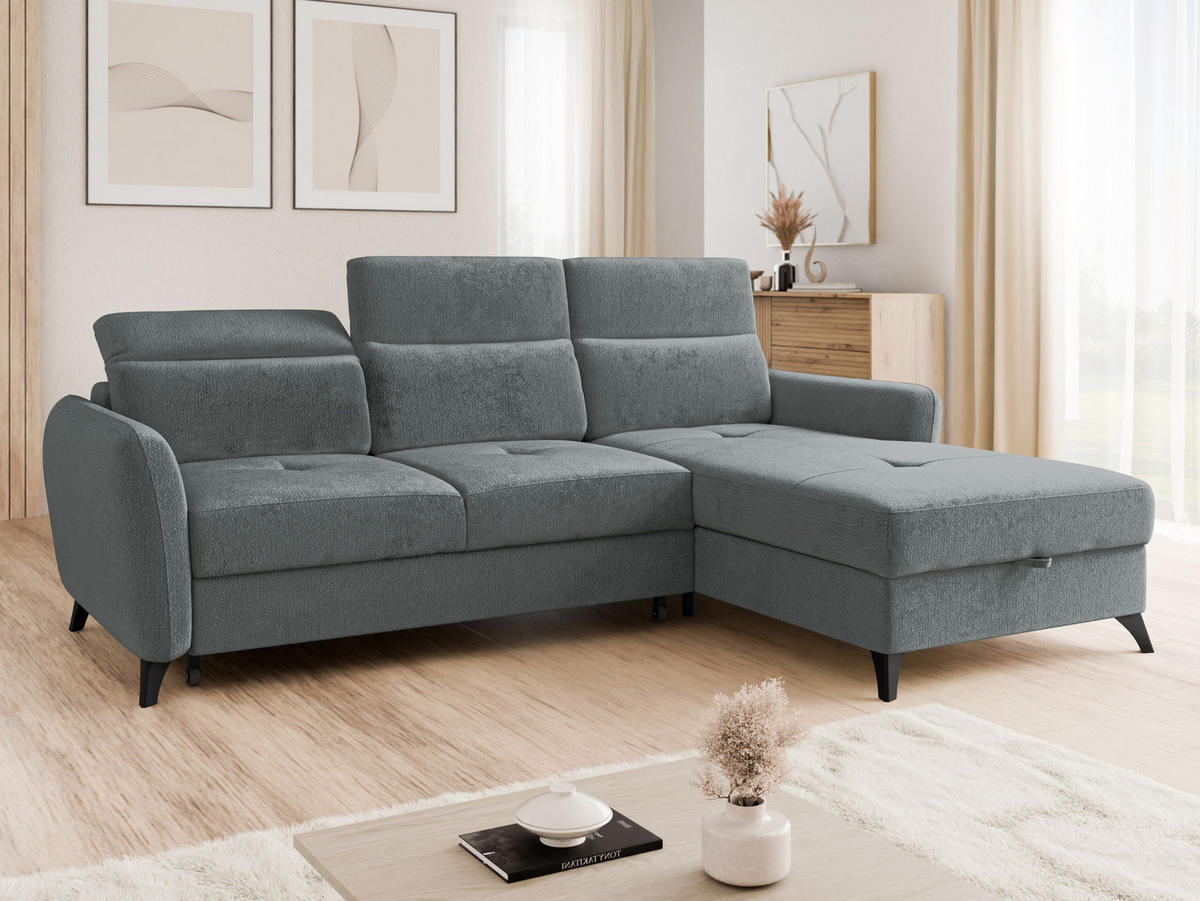 COLTAR Talia, Dreapta 2R-LC - grafit/negru, material plastic/material textil (167/238cm) - MIRJAN24