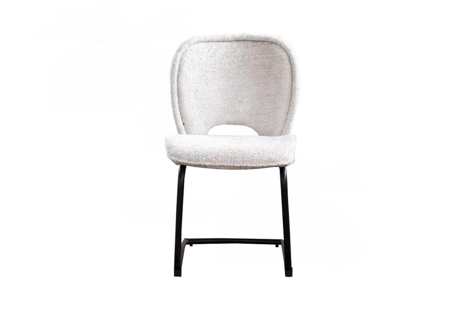 ESSZIMMERSTUHL JONA Cremeweiß Webstoff - Creme/Schwarz, Kunststoff/Textil (49/92/59cm) - KAWOLA