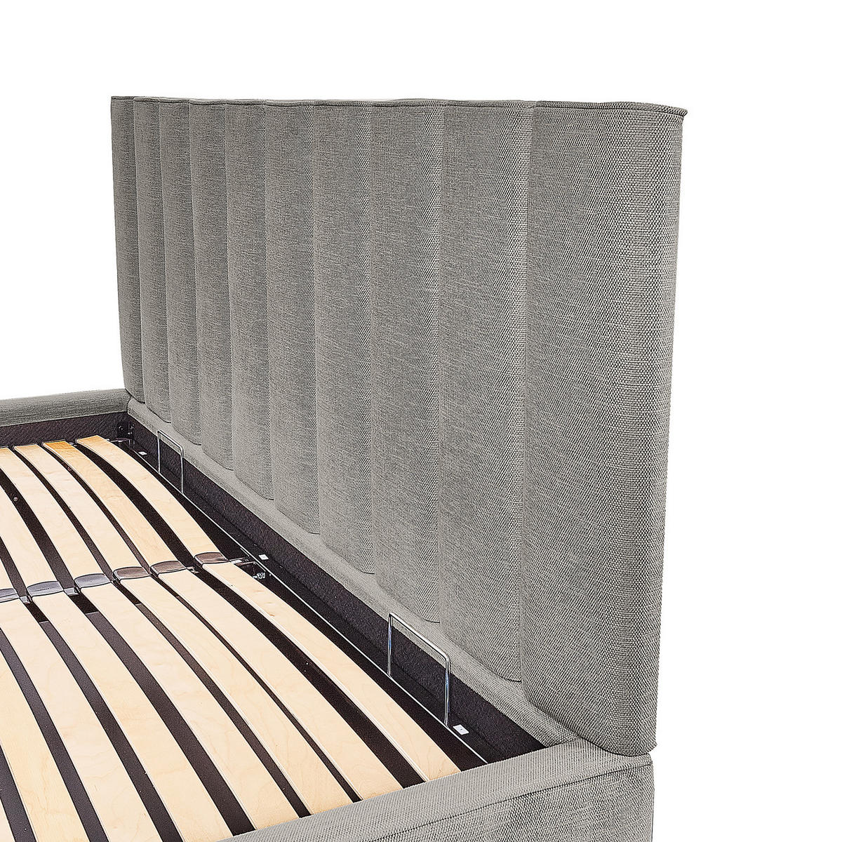 POLSTERBETT - Dunkelgrau, Textil (140/200cm) - home24
