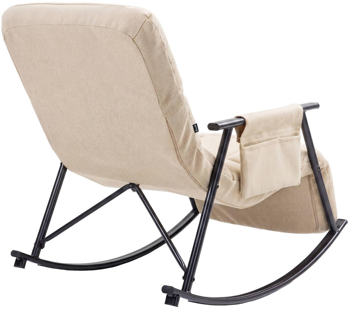 SCHAUKELSTUHL Mika Indoor 61x100x66cm Stoff Creme Liegestuhl - Creme, Kunststoff (61/66/100cm) - DELUKE