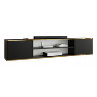 TV-LOWBOARD EDI GOLD 4 Schwarz – 2-türig - Goldfarben/Schwarz, Holzwerkstoff (206.4/42/38.9cm)