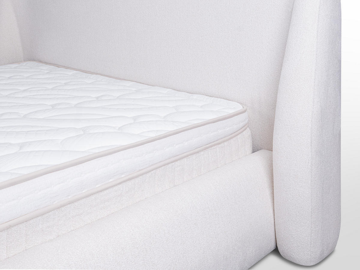 POLSTERBETT Moon Off-White 180/200 cm Boucle mit Bettkasten - Creme, Textil (180/200cm) - wonello
