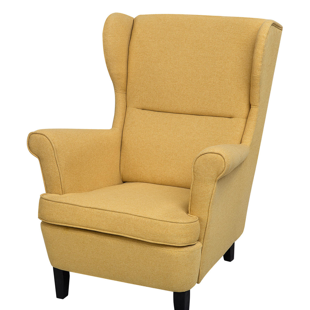 SESSEL Polsterbezug Gelb Abson - Gelb, Holz/Textil (74/102/63cm) - Beliani