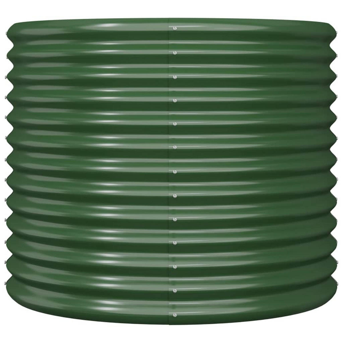 PFLANZKÜBEL Verzinkter Stahl 80/80/68 Cm Grün - Grün, Metall (80/68/80cm) - vidaXL