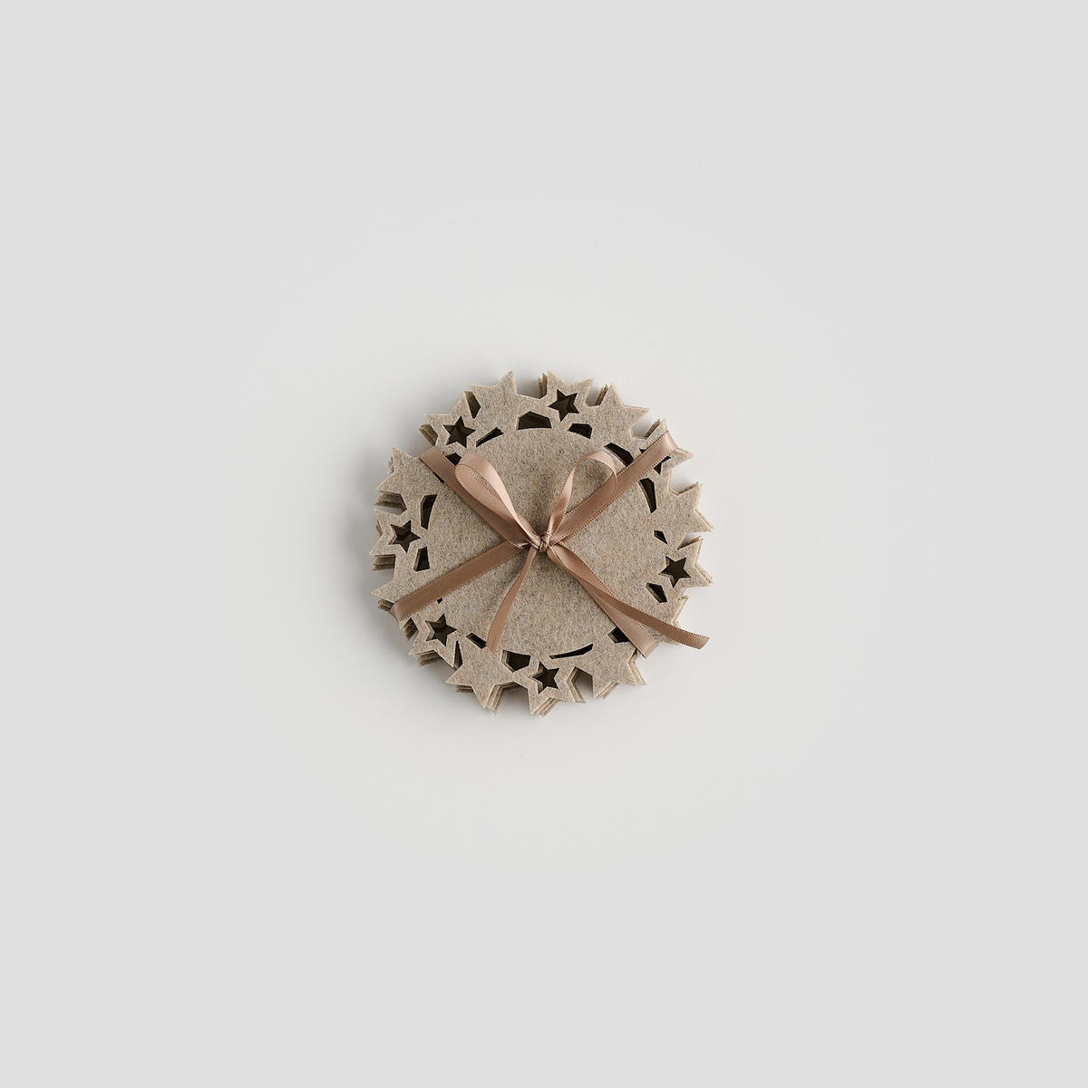 UNTERSETZER-SET Stille - Beige, Textil (12.3/12.3cm) - home&you