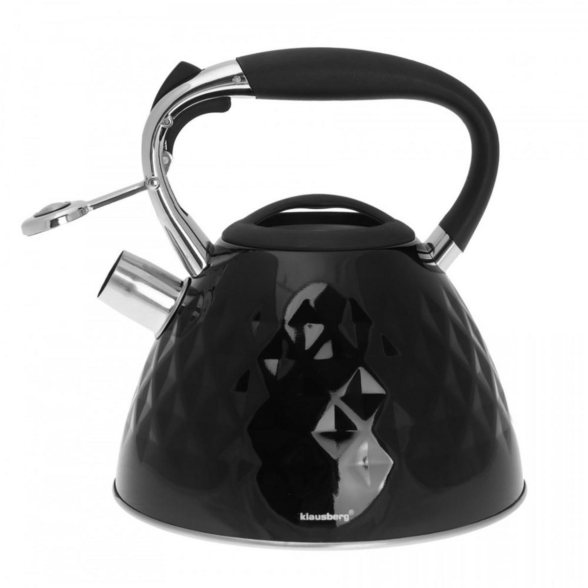 WASSERKESSEL Schwarz 24/22/25 cm KB7455 - Schwarz, Metall (24cm) - Klausberg 
