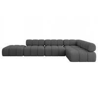 ECKSOFA modulares Sofa Favio-L2 - 380x190x70 cm Grau Bouclé - Grau, Holzwerkstoff/Textil (380/190cm) - ALTDECOR