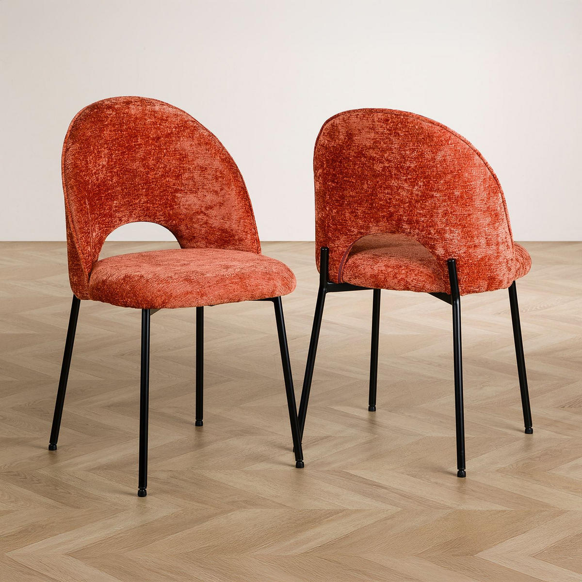 ESSZIMMERSTÜHLE SERENA 2ER-SET - Orange, Textil (49/83/53cm) - IDIMEX