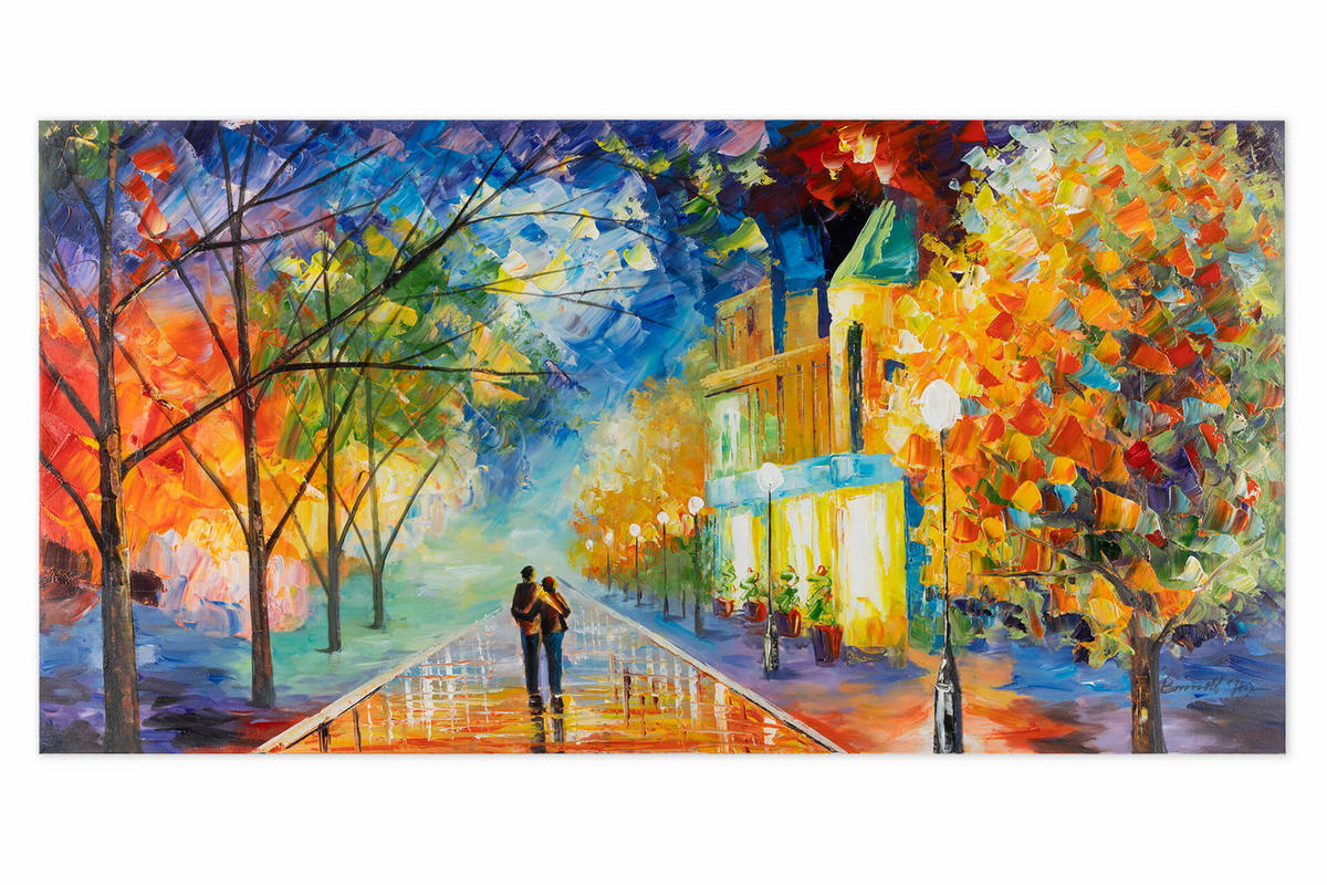 ACRYLBILD HANDGEMALT 120/60 cm - Multicolor, Holz/Textil (2/60cm) - KUNSTLOFT