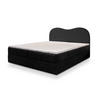 BOXBETT FLUVIA N 140x200 cm mit Matratze und Topper - Schwarz - Schwarz, Holz (140/200cm) - MASSENO