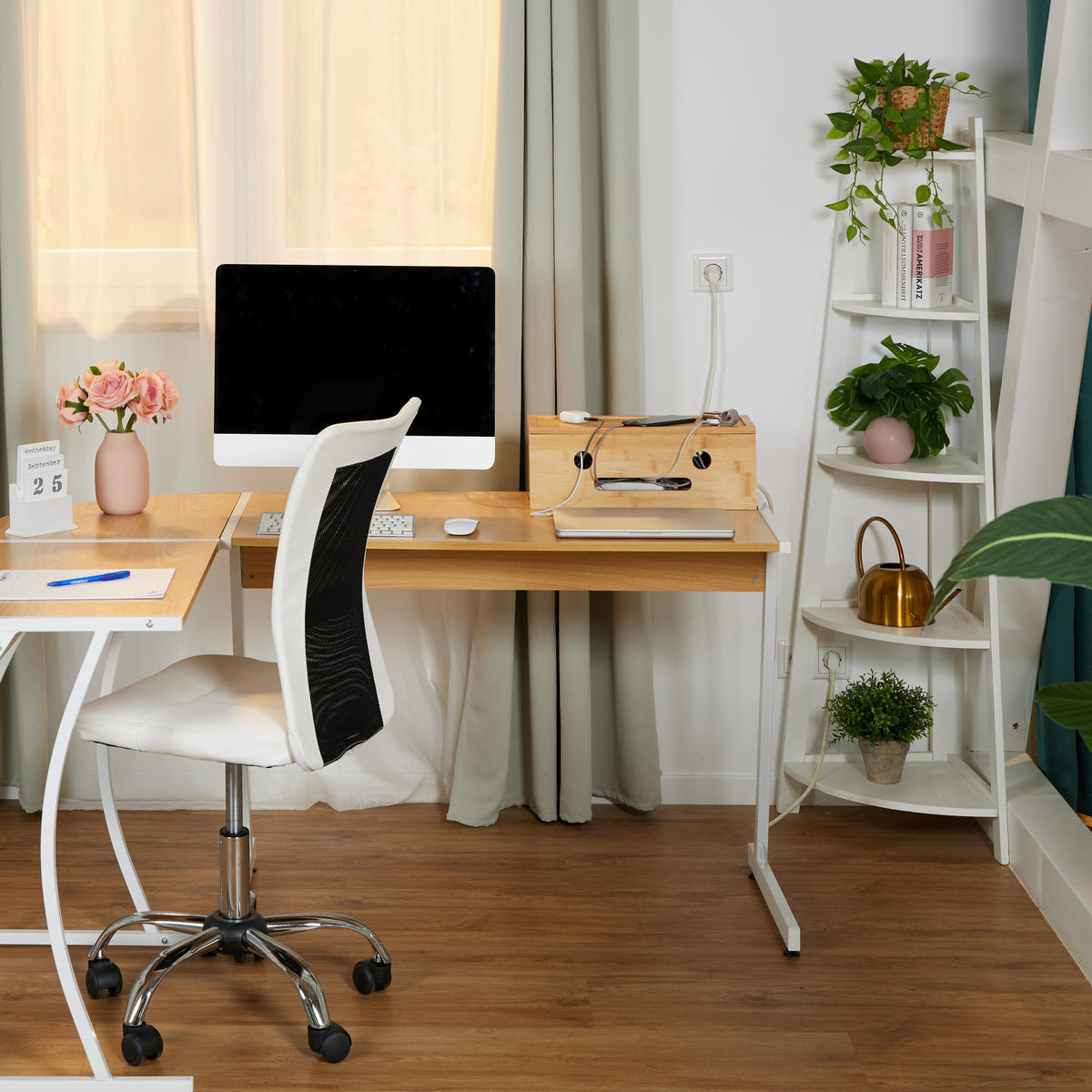 KABELBOX - Hellbraun, Holz (16/42/15.5cm) - Relaxdays