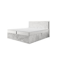BOXBETT Hidis In In überlänge - Hellgrau, Holzwerkstoff/Textil (180/220cm) - Fun Möbel