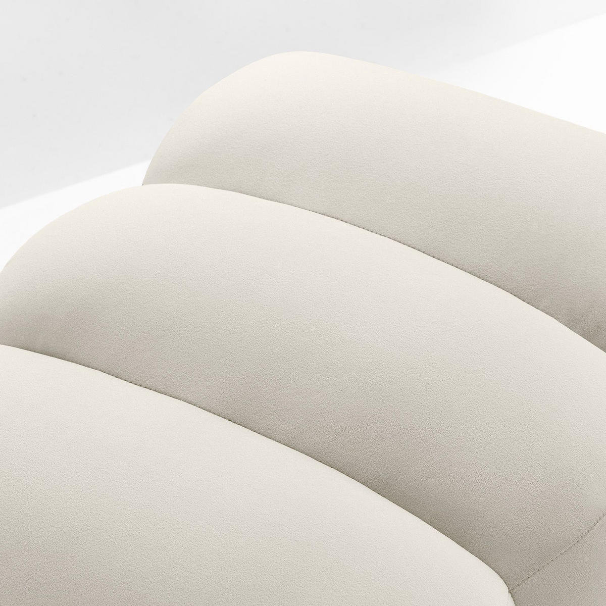 SITZHOCKER Polsterhocker PECCO, Veloursstoff - Goldfarben/Creme, Holz/Textil (60/50/50cm) - KONSIMO®